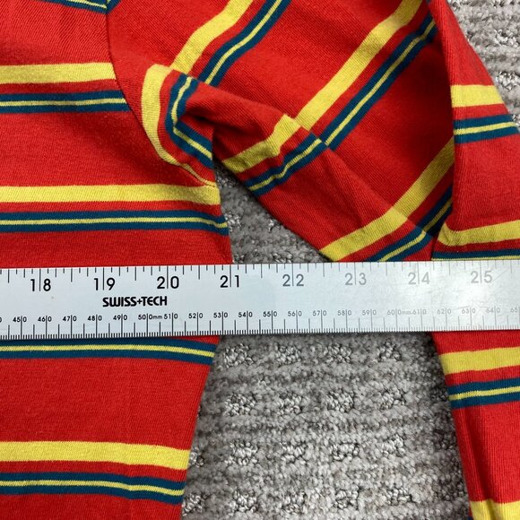 The North Face Shirt Men Medium M Orange Yellow Stripes Long Sleeve T-Shirt - Picture 8 of 9